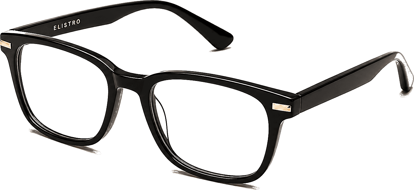 Elistro optical frame in black acetate